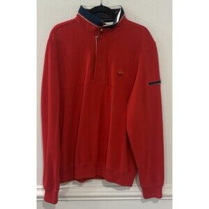 Paul & Shark Yachting Pullover Mens Large Red Made in Italy Nautical Sweatshirt